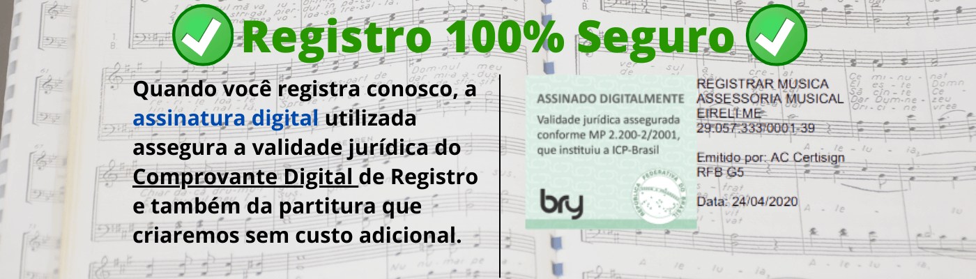 Partitura criada gratuitamente a partir do seu áudio — sem burocracia e com validade jurídica